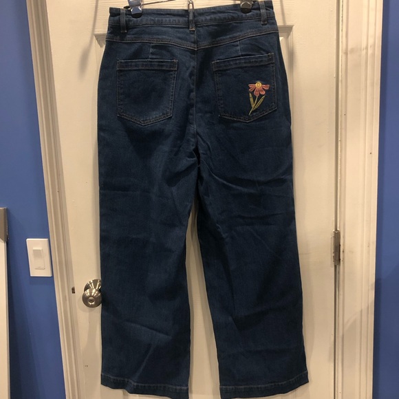 Princess Highway Floral Embroidered Denim Jeans 14 New ⭐️ - Picture 2 of 10